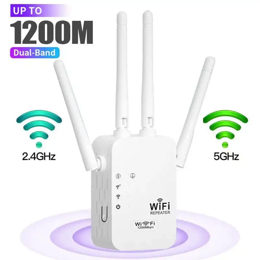 WiFi Extender 1200Mbps Dual Band Repeater With Ethernet Port