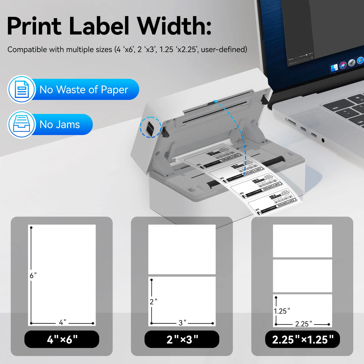 PeriPage Wireless Bluetooth Thermal Shipping Label Printer For Business
