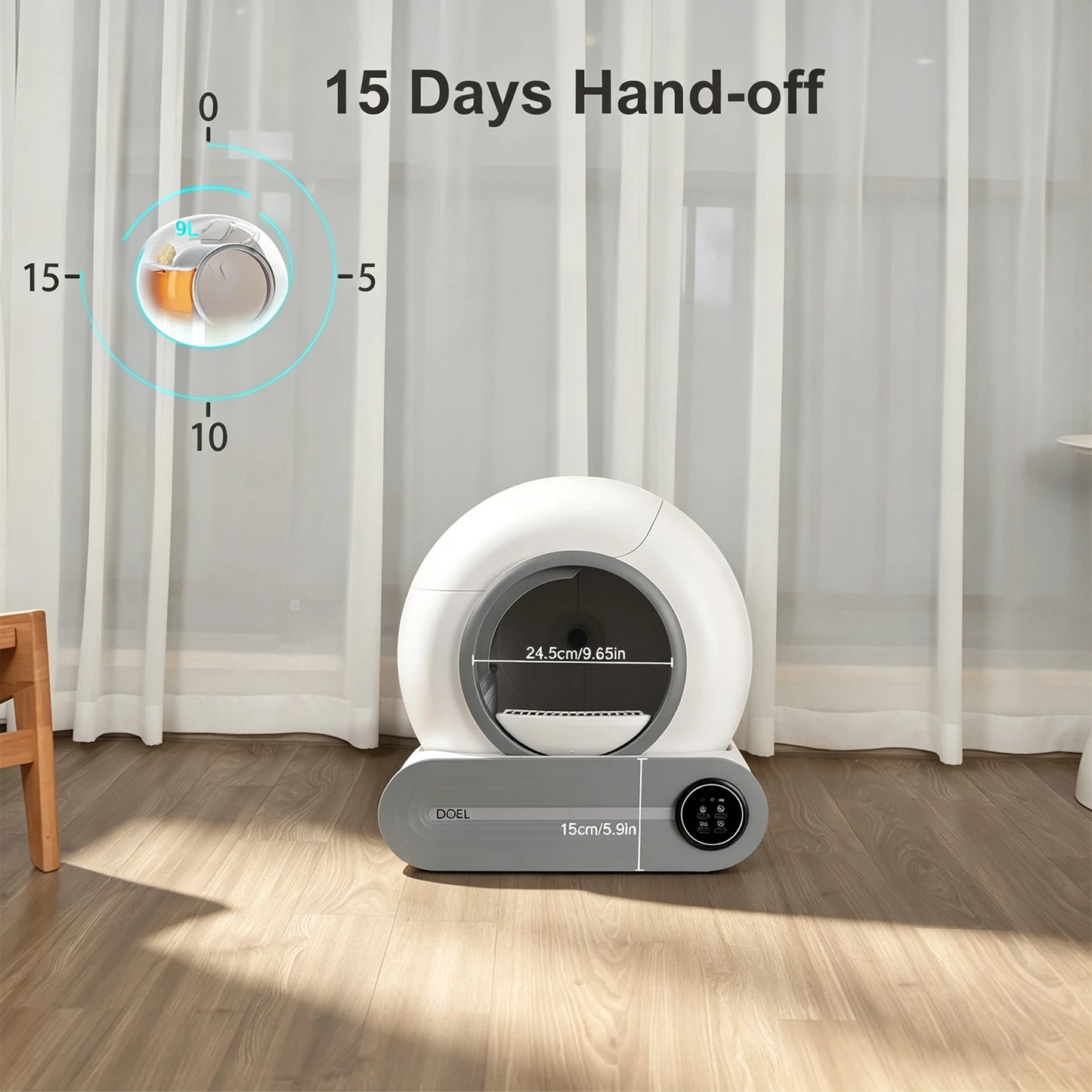 DOEL Smart Automatic Self Cleaning Cat Litter Box WiFi Control