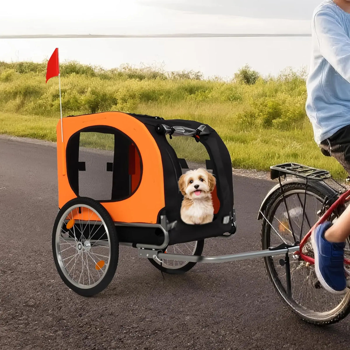 Twister CK Premium Foldable Dog Bike Trailer With Comfortable Ride