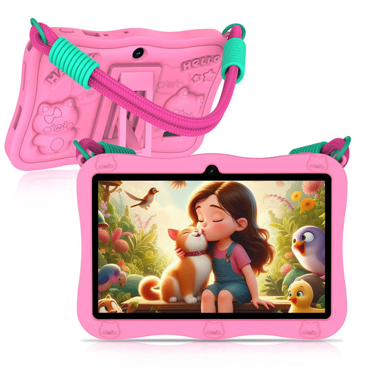 Pritom Kids Android Tablet Featuring Parental Controls And Dual Cameras