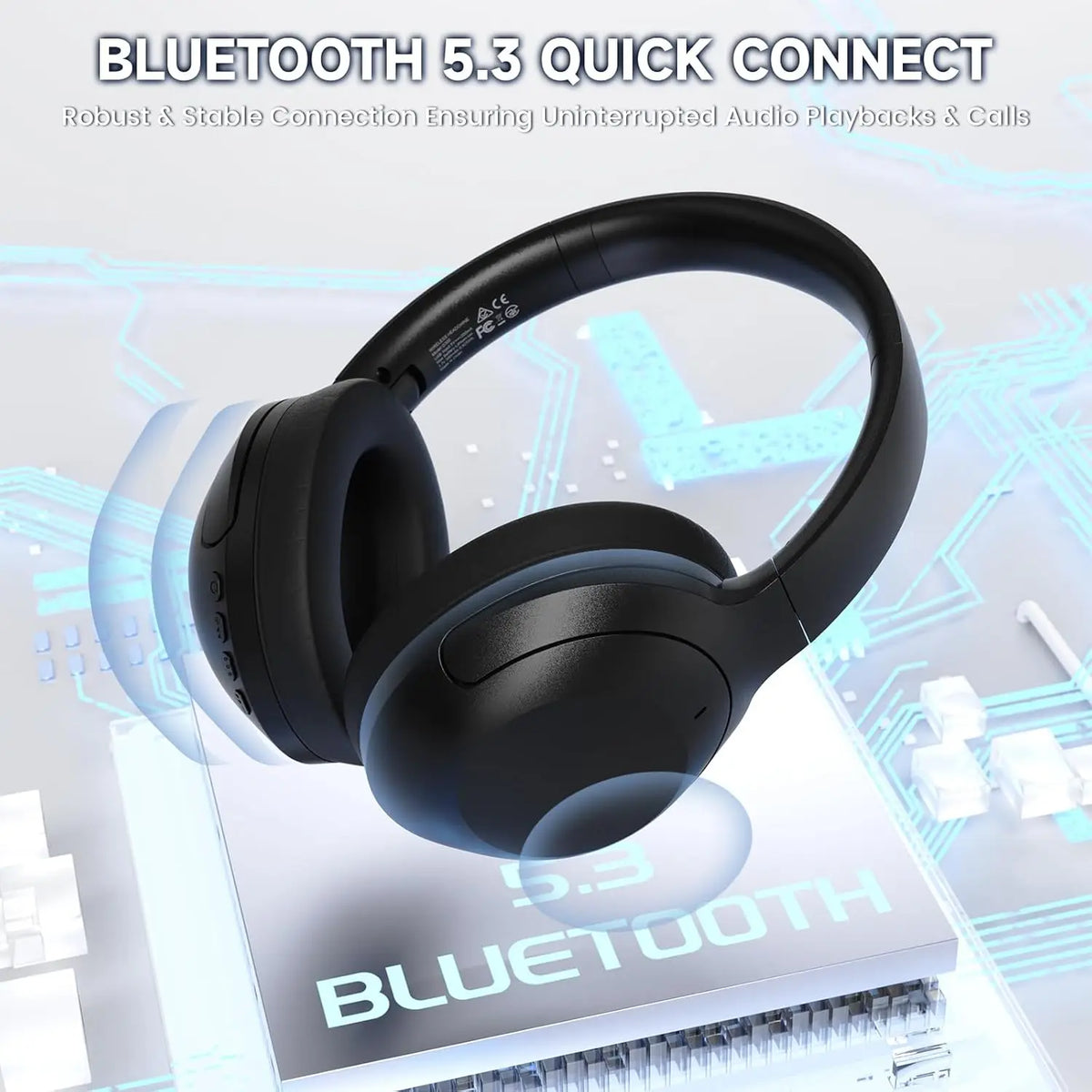 Attack Shark G300 Wireless Bluetooth Over Ear Headphones Noise Cancelling