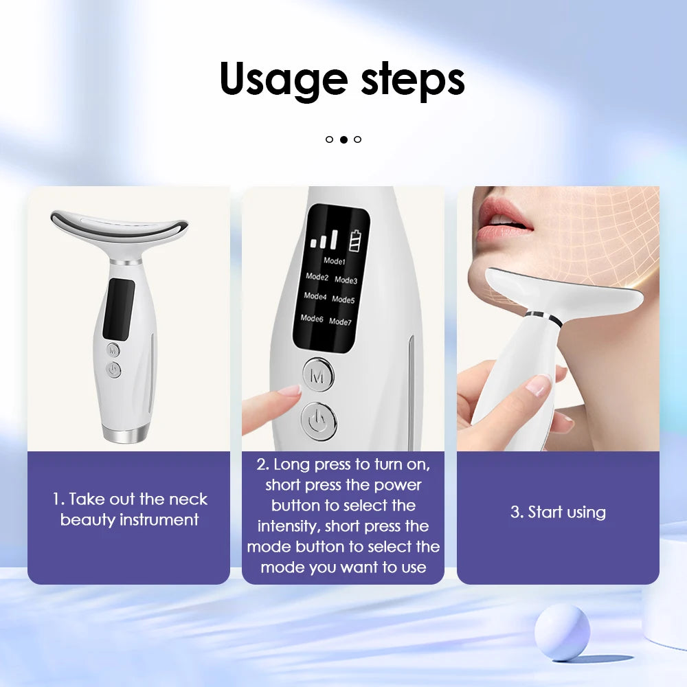 LED Facial Massager For Skin Tightening And Anti Wrinkle Care