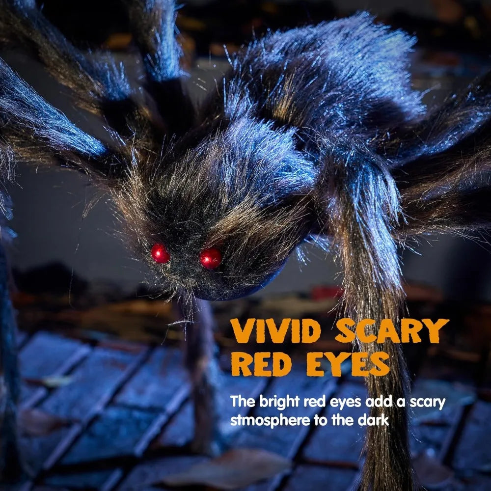Giant Hairy Spider Halloween Outdoor Yard Decoration Prop