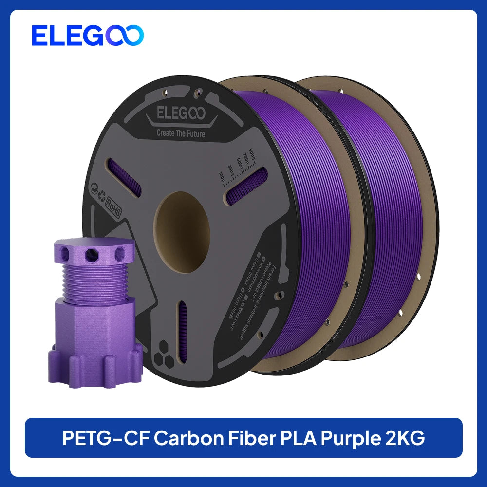 ELEGOO PETG-CF Carbon Fiber 3D Printing Filament for FDM Printers