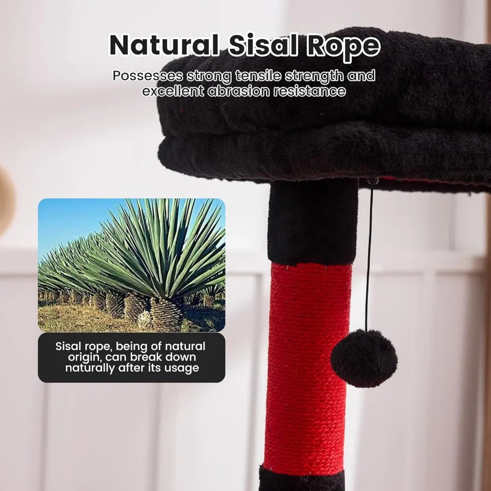 NBVCX Heavy Duty Cat Tree Tower With Sisal Scratching Post