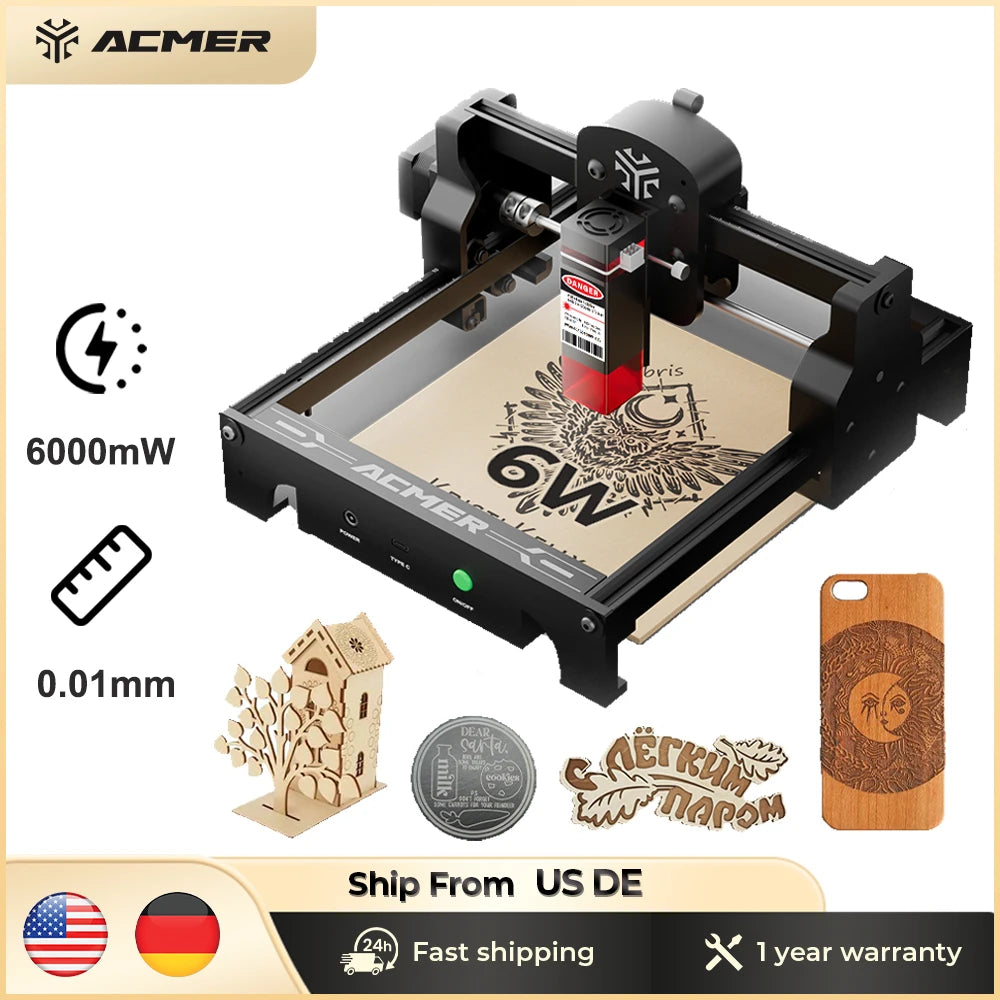 ACMER 6W Mini Portable Laser Engraver And Precision Cnc Device