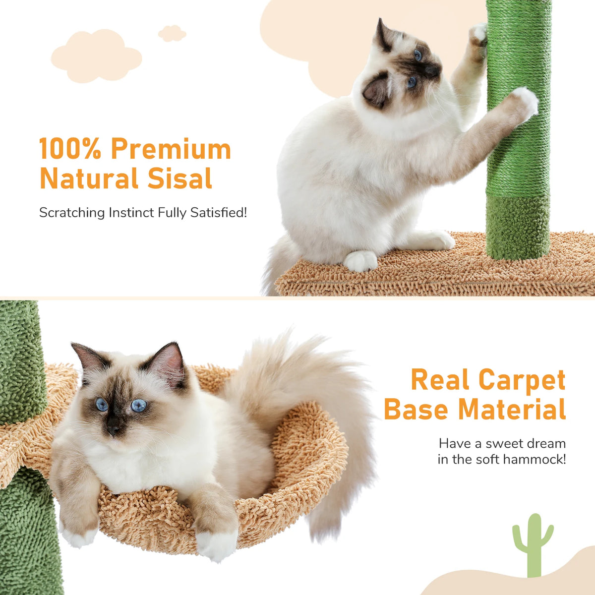 PAWZ Road Floor To Ceiling Cactus Cat Tree Scratching Post
