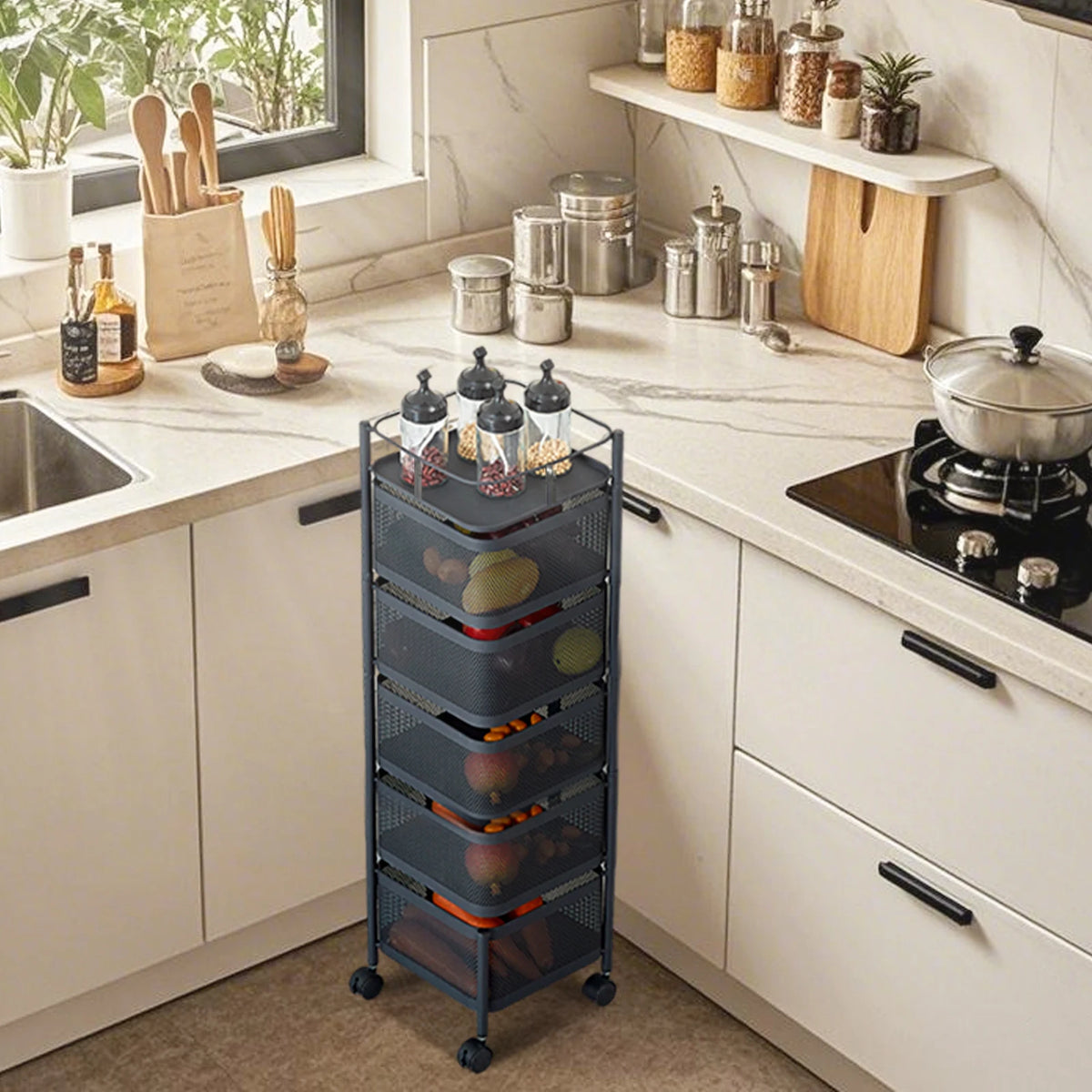 HobbyLane Five Layer Rotatable Carbon Steel Storage Rack