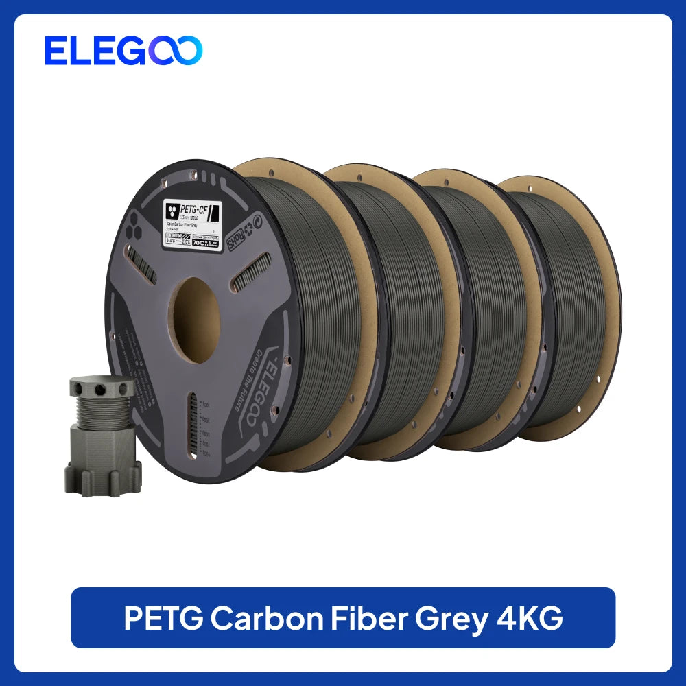 ELEGOO PETG-CF Carbon Fiber 3D Printing Filament for FDM Printers