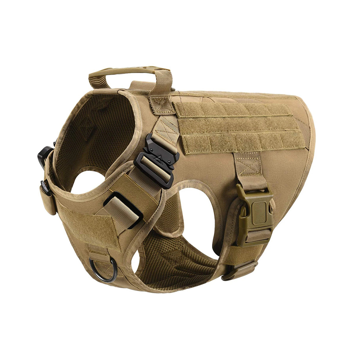 Heavy Duty Tactical Nylon Dog Harness With Molle Pouches