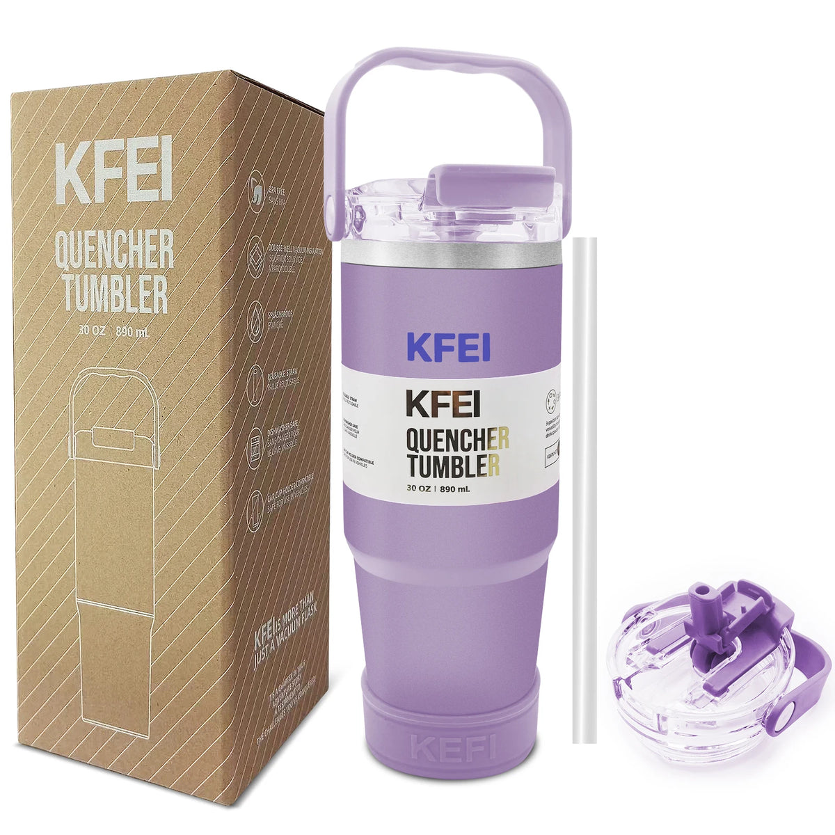 Double Wall Stainless Steel Tumbler With Lid And Straw Insulated