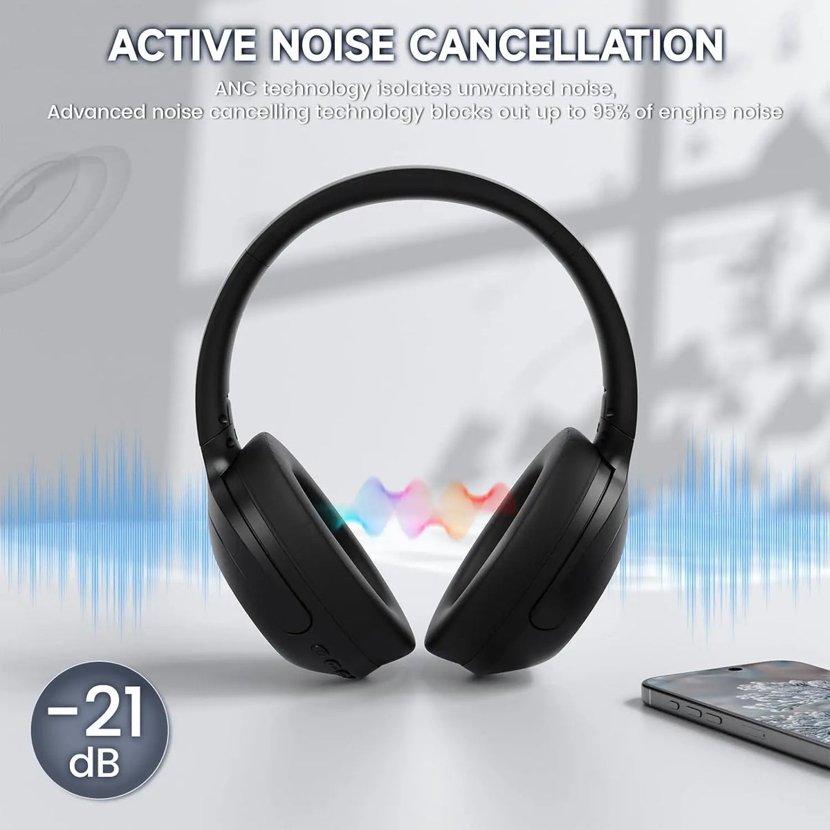 Attack Shark G300 Wireless Bluetooth Over Ear Headphones Noise Cancelling