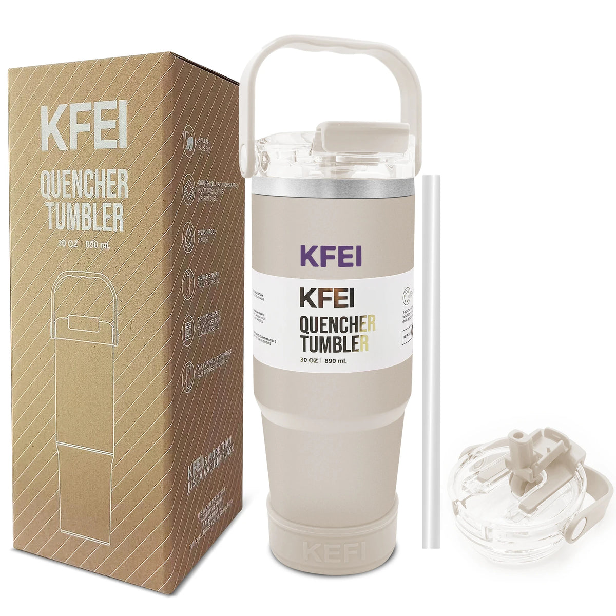Double Wall Stainless Steel Tumbler With Lid And Straw Insulated