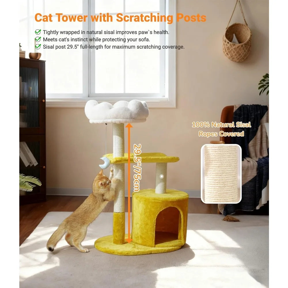 NBVCX Cat Tree Tower With Plush Padded Bed Condo Unit