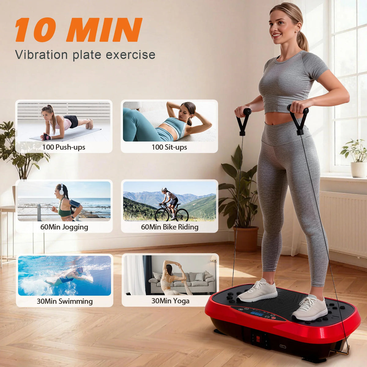 Portable Vibration Plate Exercise Machine For Full Body Workouts