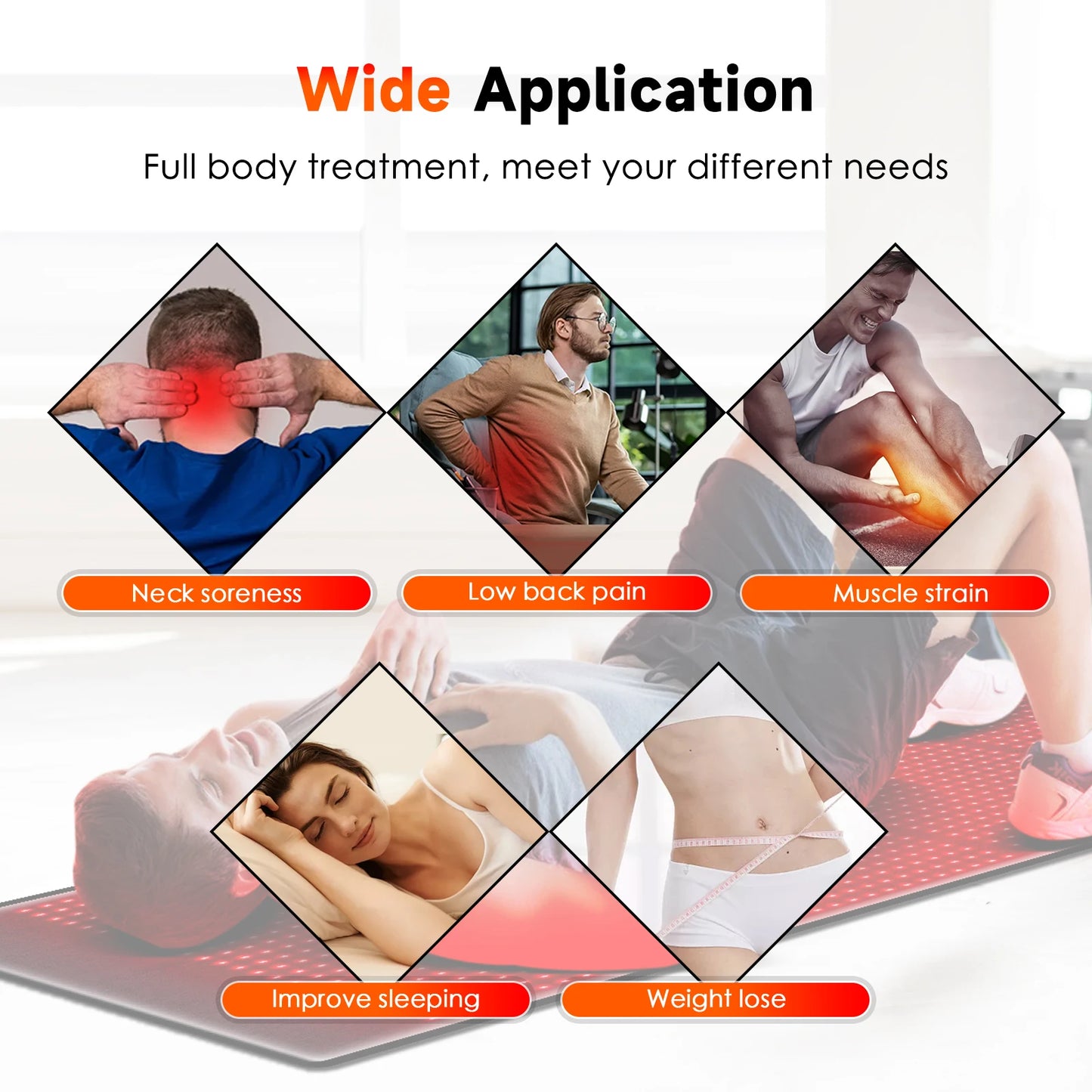 Astarexin Led Light Therapy Mat With Near Infrared Heating Functions