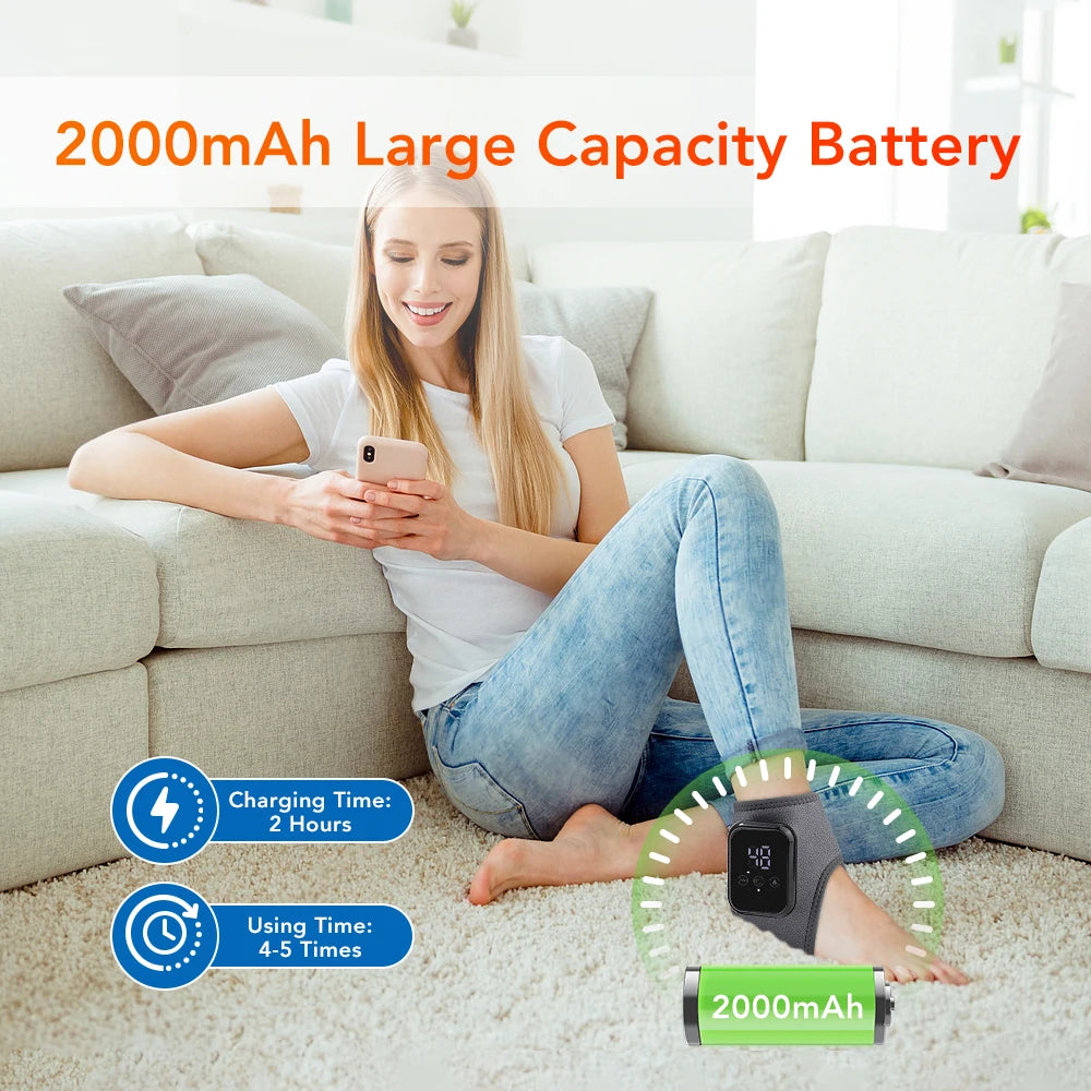 Portable Heated Electric Foot And Ankle Vibration Massager