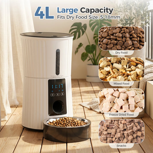 JHK Automatic WiFi Cat Feeder App Control Programmable Power Supply