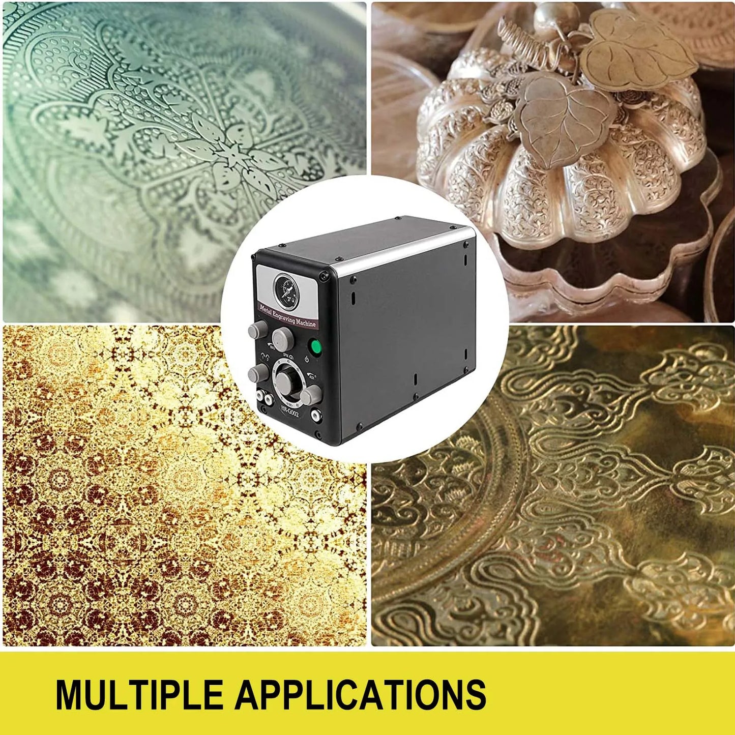 Kyngty Pneumatic Jewelry Engraver Machine Double Head Engraving Tool