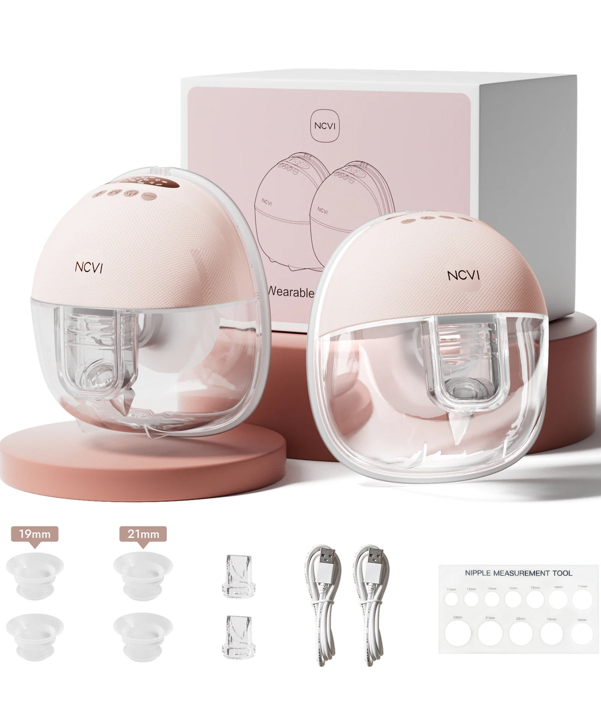 NCVI Hands Free Wearable Electric Breast Pump With Quiet Suction