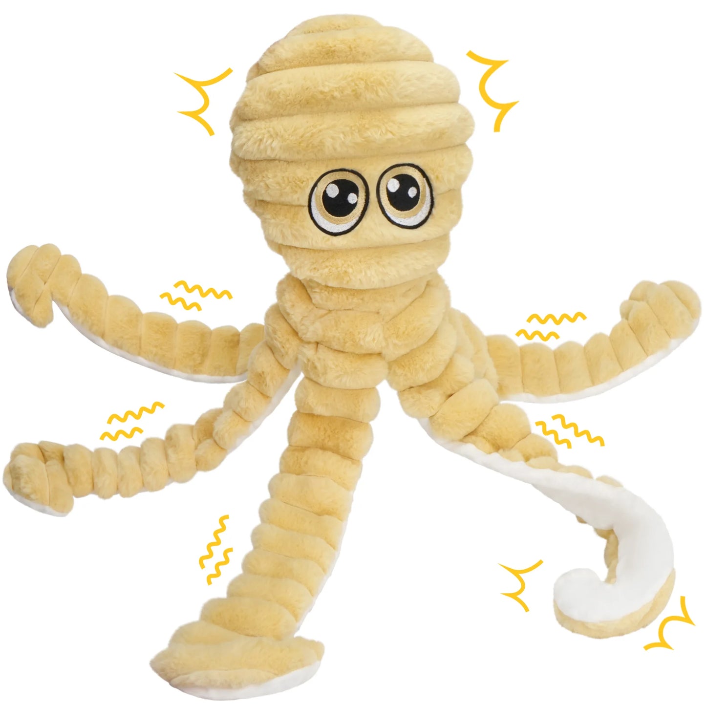 Octopus Design Squeaky Plush Dog Chew Toy For Interactive Play