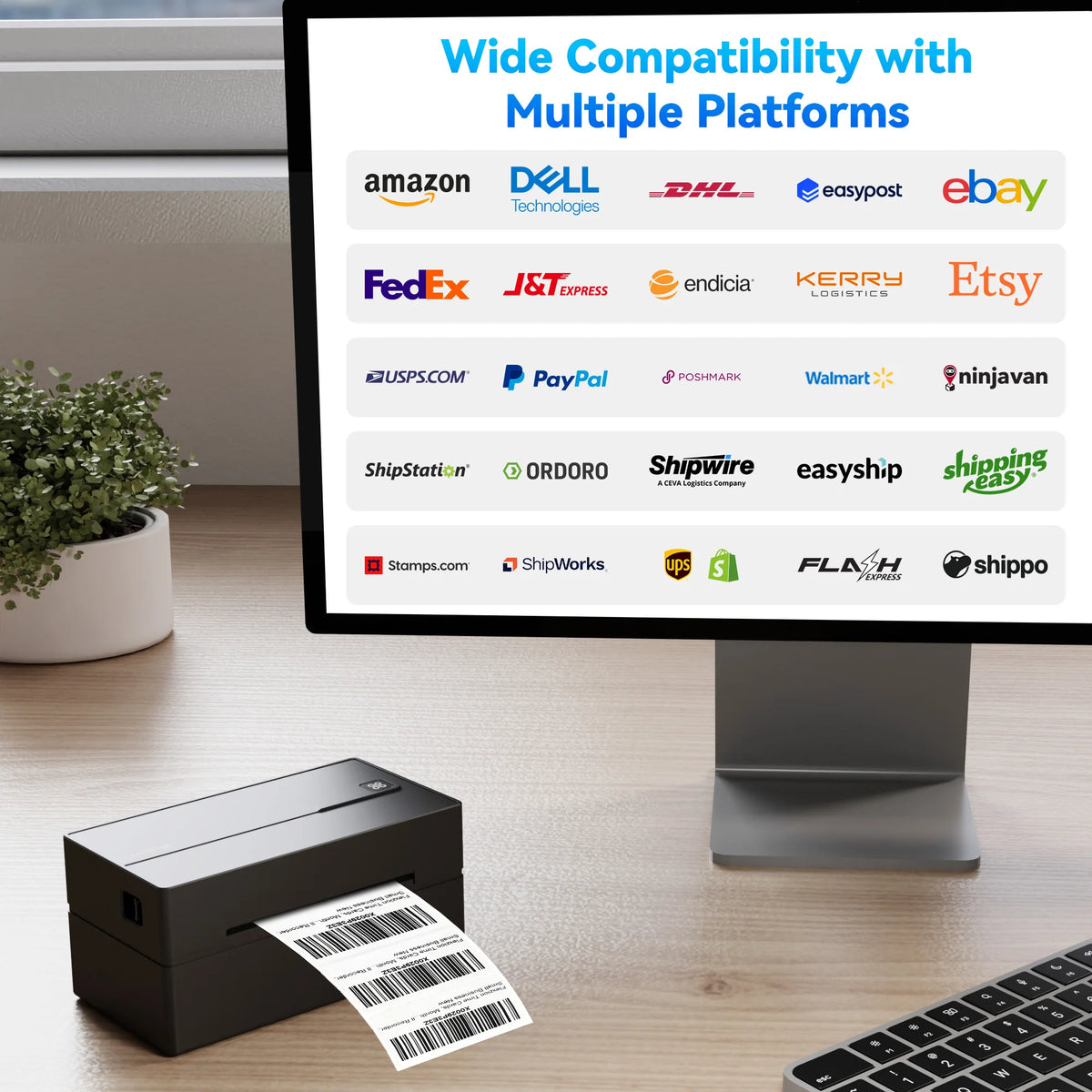 PeriPage Wireless Bluetooth Thermal Shipping Label Printer For Business