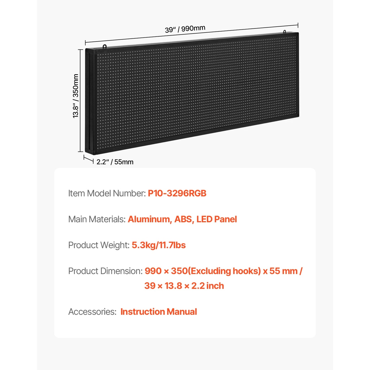 SucceBuy Programmable LED Full Color Flexible Display Board Advertising