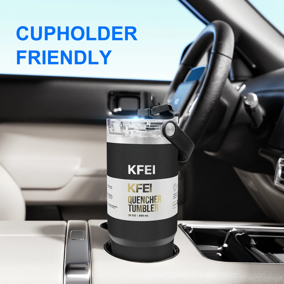 Double Wall Stainless Steel Tumbler With Lid And Straw Insulated