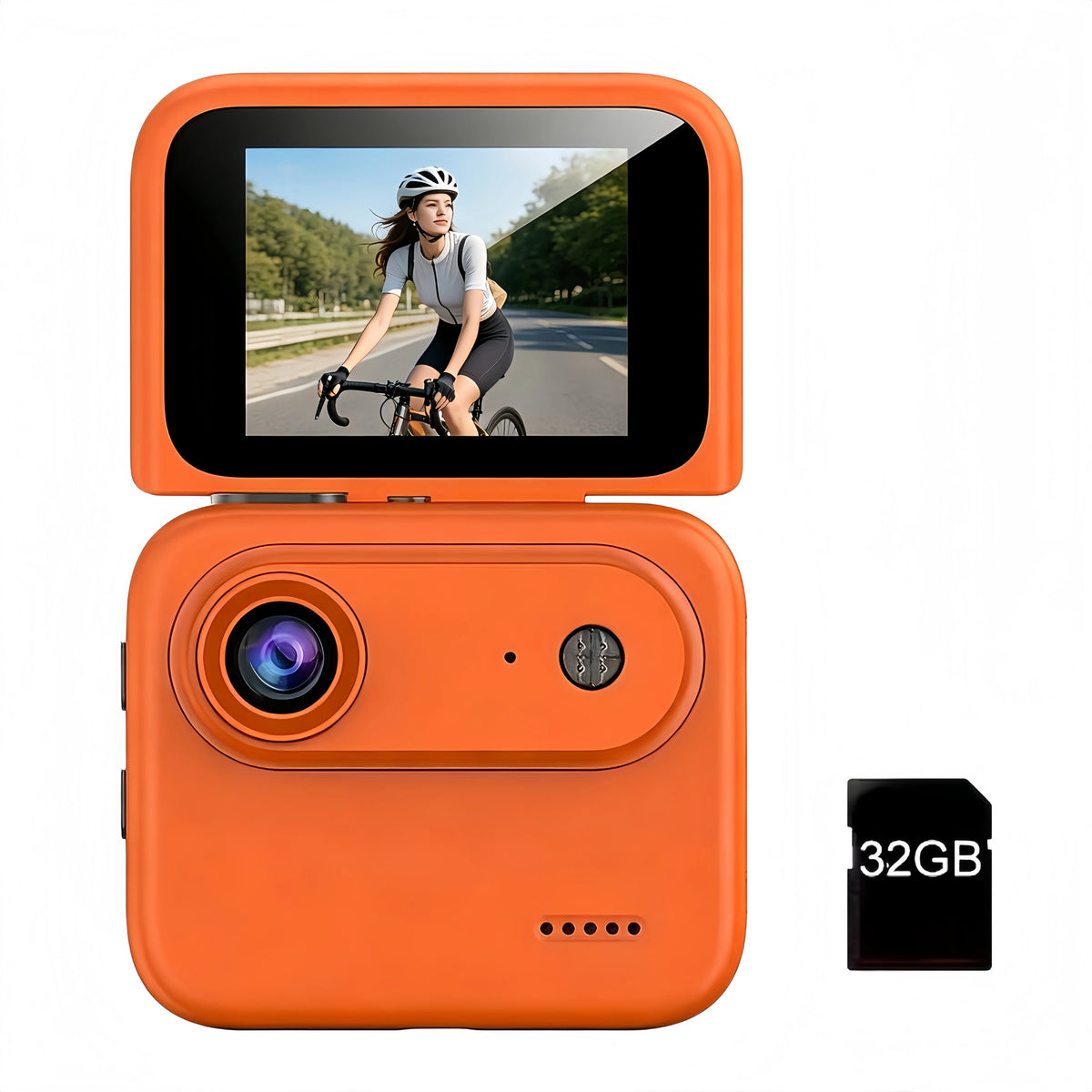 4K Flip Screen Action Camera With Anti Shake Vlogging Recording