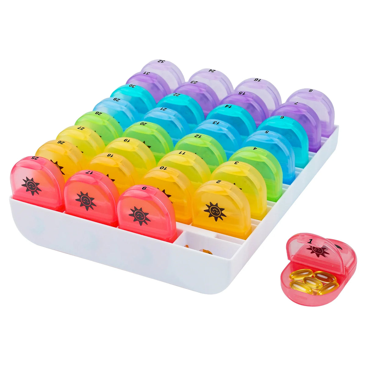 Portable Travel BPA Free Pill Case Waterproof Medicine Weekly Organizer