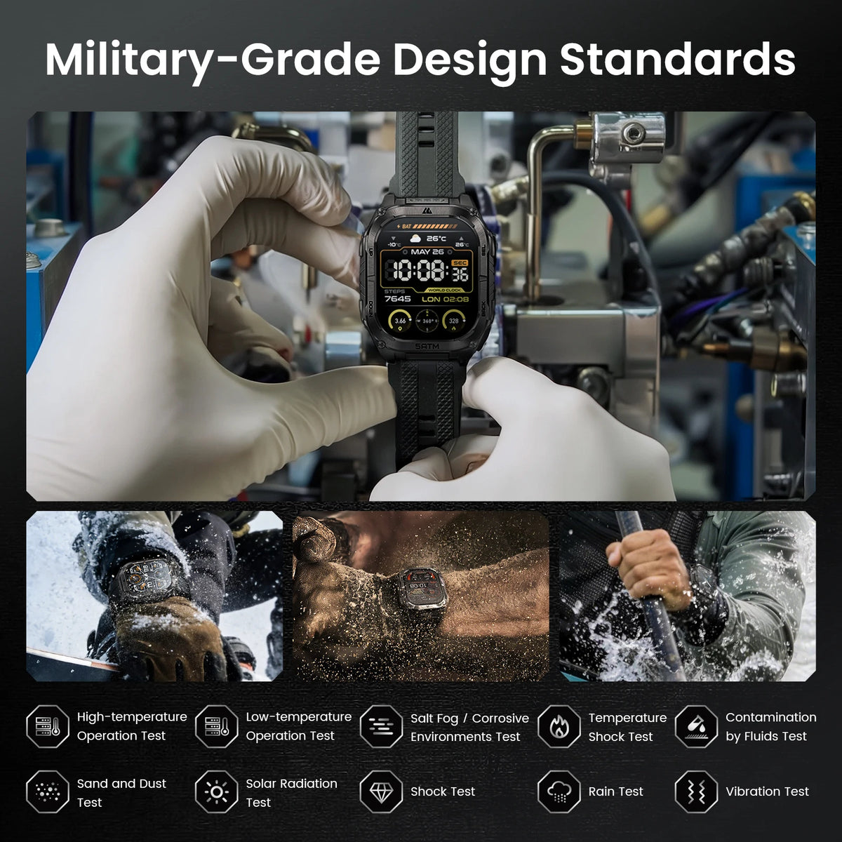 Kospet Tank M4C GPS Smartwatch For Men Waterproof Health Tracker