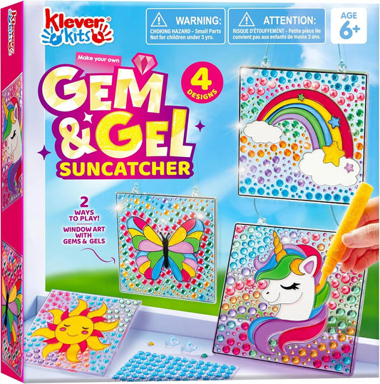 Joyfy 4 Piece Window Gem Suncatcher Craft Kit For Kids