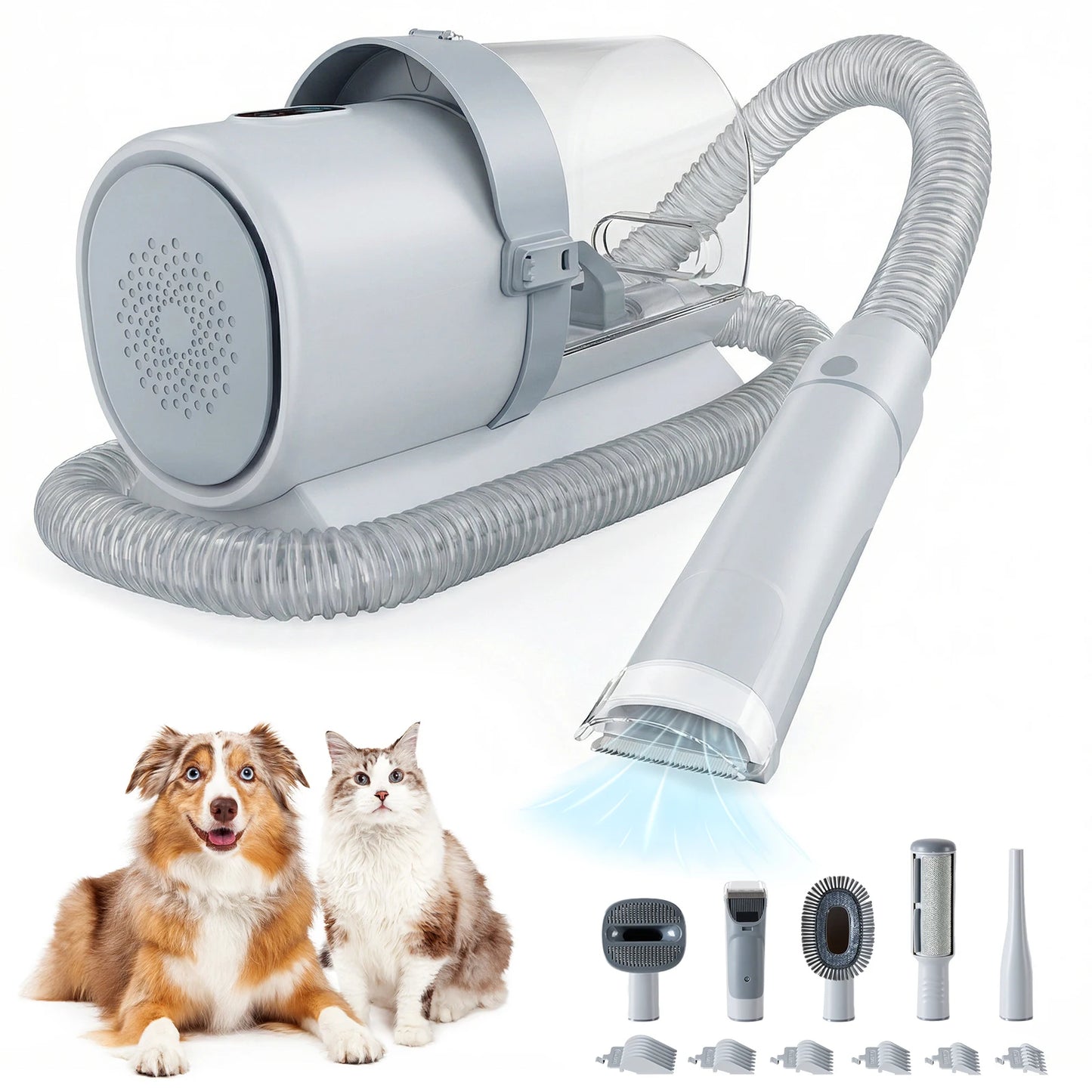 Professional Cordless Pet Grooming Vacuum Kit With Low Noise Clippers