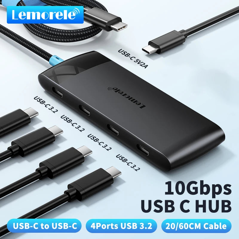 Lemorele USB Hub 10Gbps 5in1 Docking Station Windows Mac