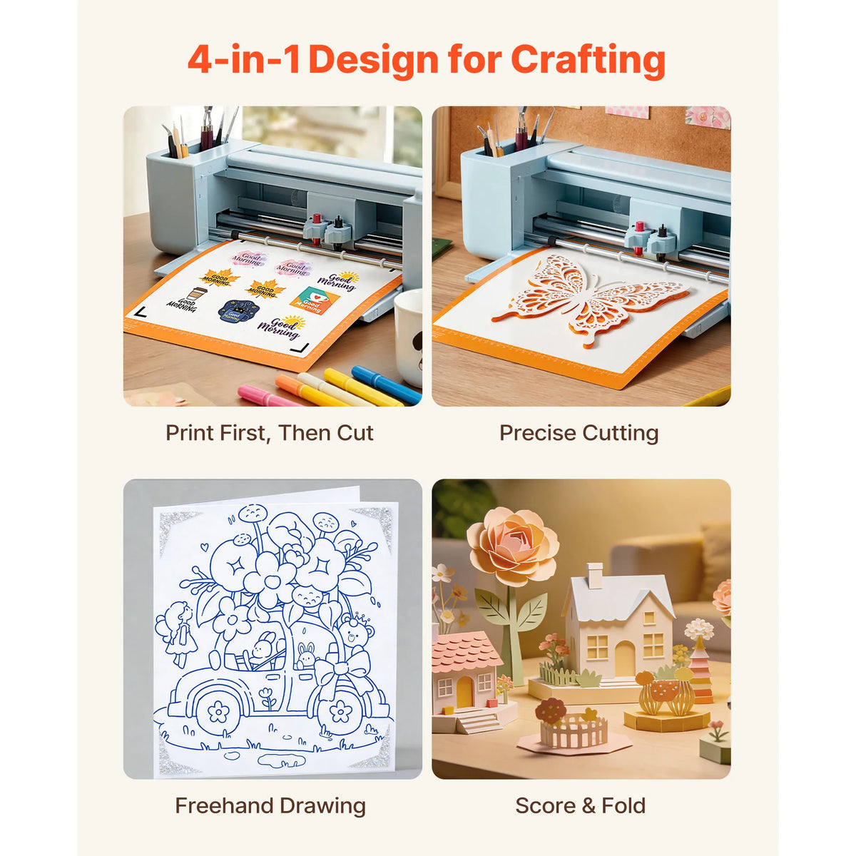 SucceBuy Vinyl Cutting Machine For Crafts And Cards With Touchscreen Control