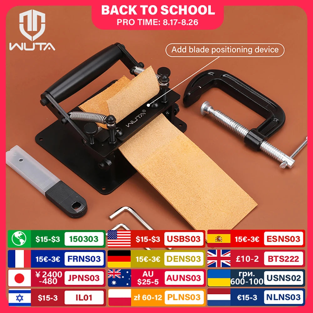 WUTA Manual Leather Skiving Machine For Strips And Belts