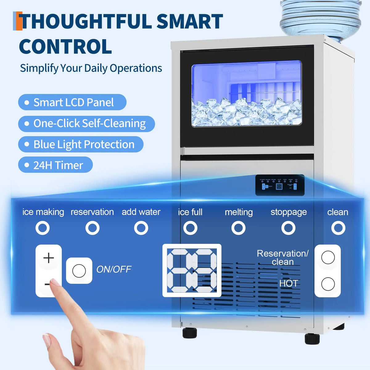 Commercial Under Counter Ice Maker With Self Cleaning Unit