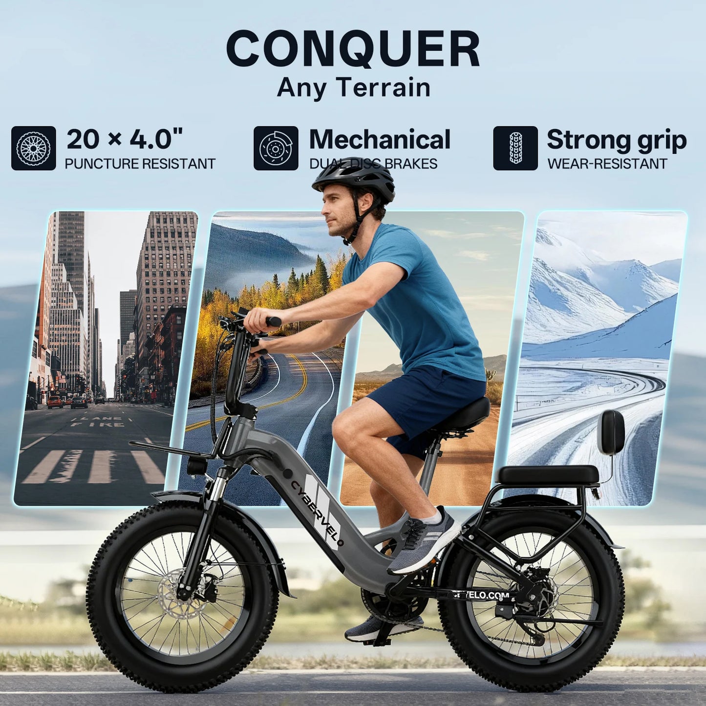 Cybervelo 1500W Electric Commuter Bike 7-Speed Step Thru