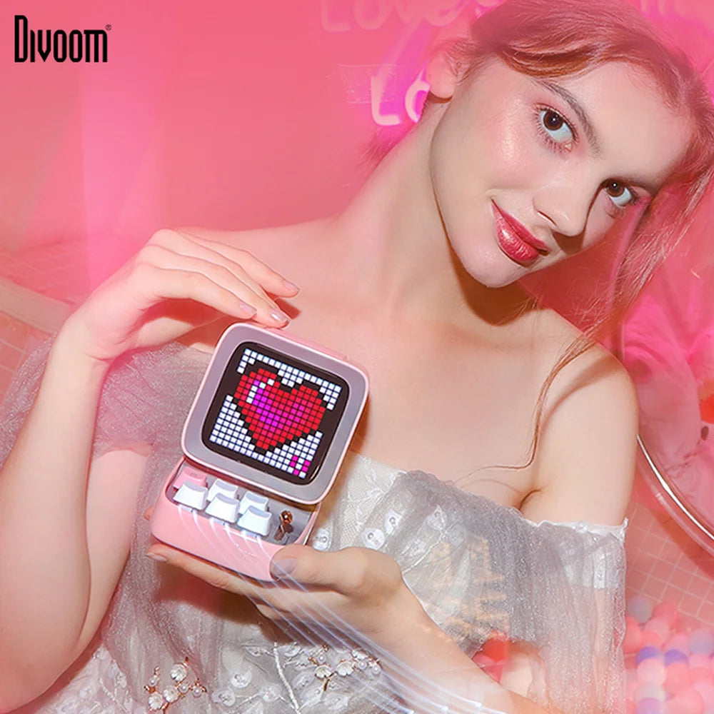 Divoom Ditoo Pro Retro Bluetooth Pixel Art Wireless Alarm Speaker