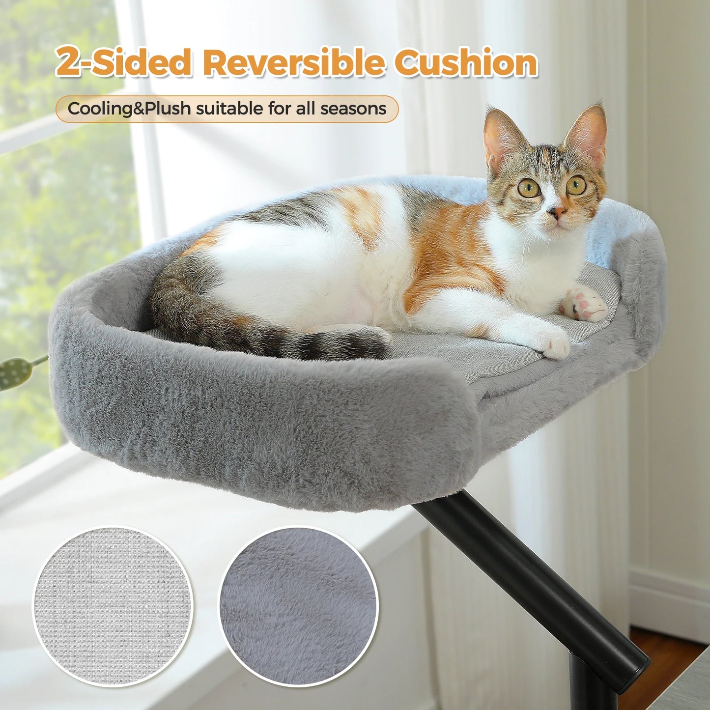 PAWZ Road Rotatable Cat Desk Hammock With Plush Cushion
