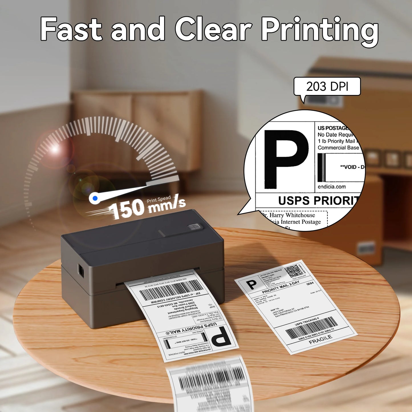 PeriPage Wireless Bluetooth Thermal Shipping Label Printer For Business
