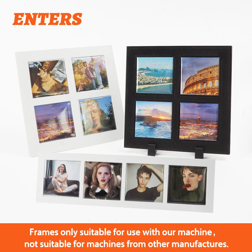 Blank 50Mm Square Plastic Photo Picture Frame Magnet