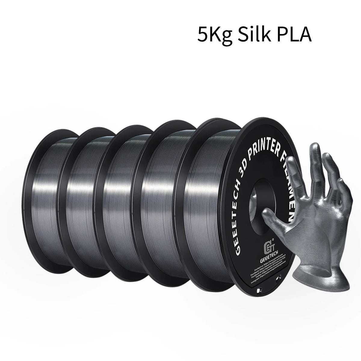 Geeetech Premium Silk PLA 3D Printer Filament High Gloss Finish