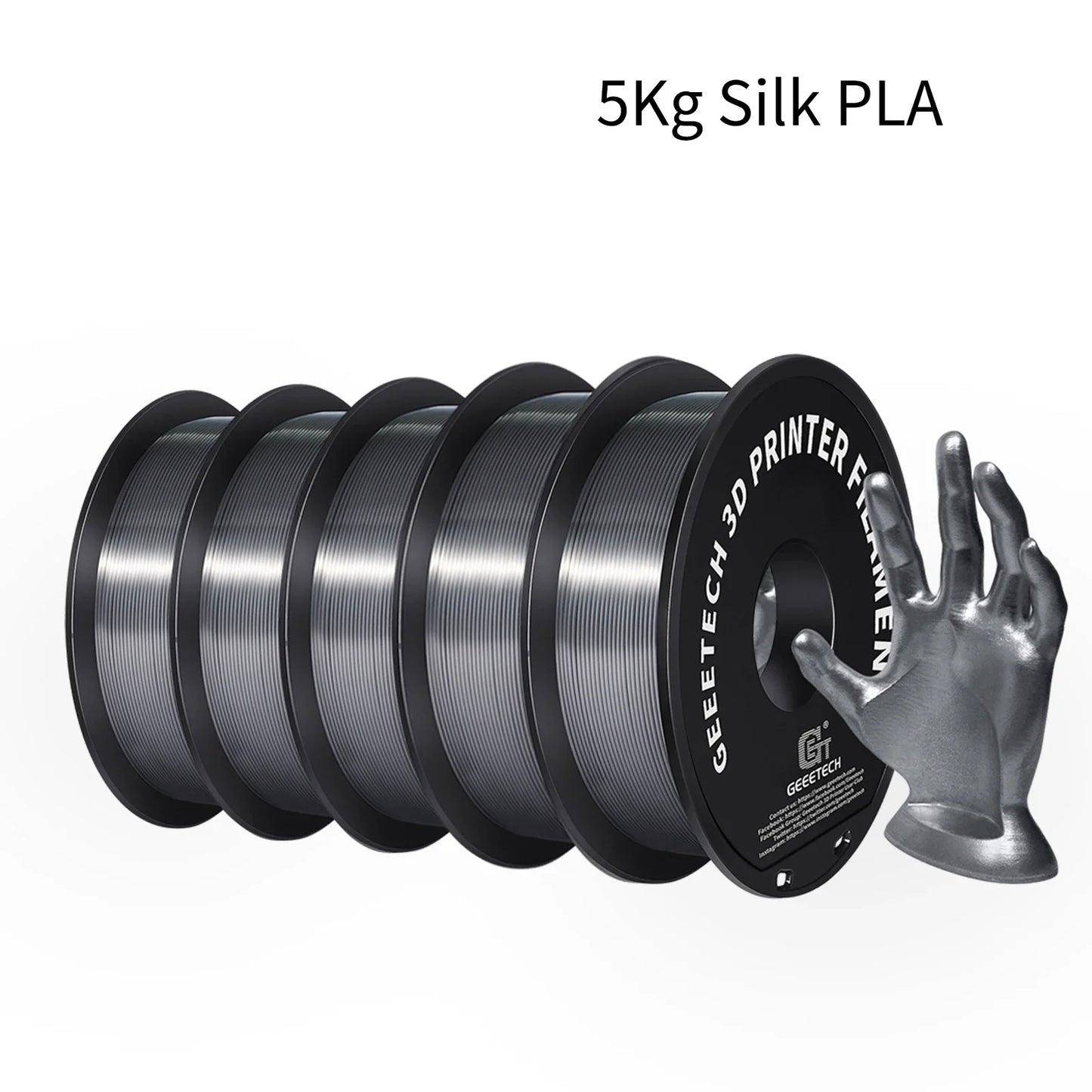 Geeetech Silk PLA Filament 3D Printing High Gloss Vacuum Sealed
