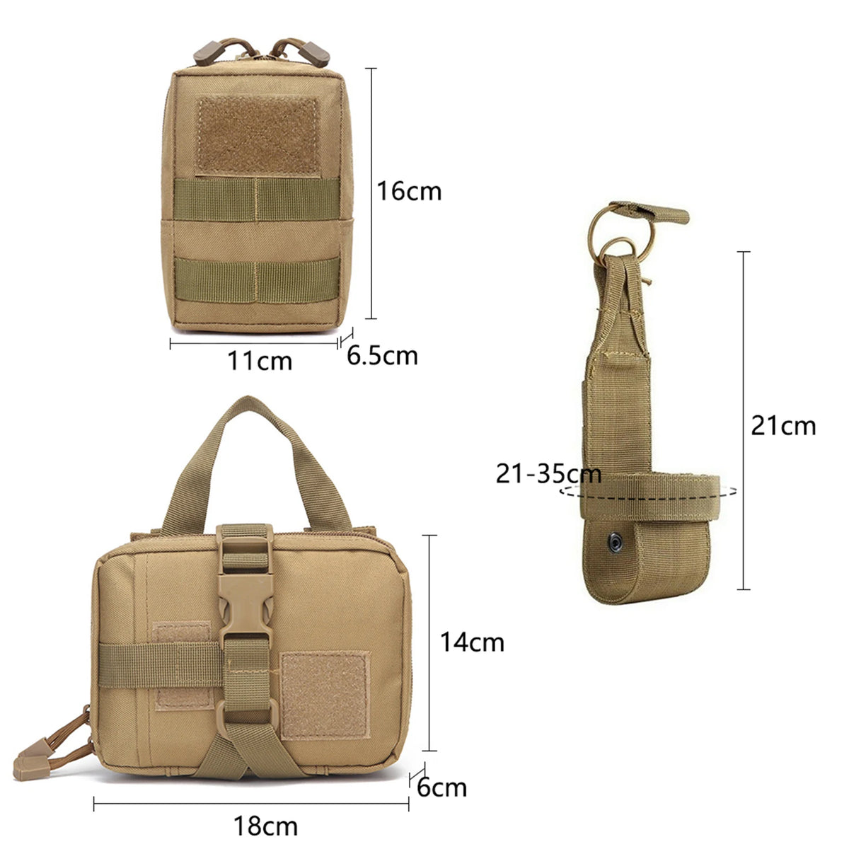 Heavy Duty Tactical Nylon Dog Harness With Molle Pouches