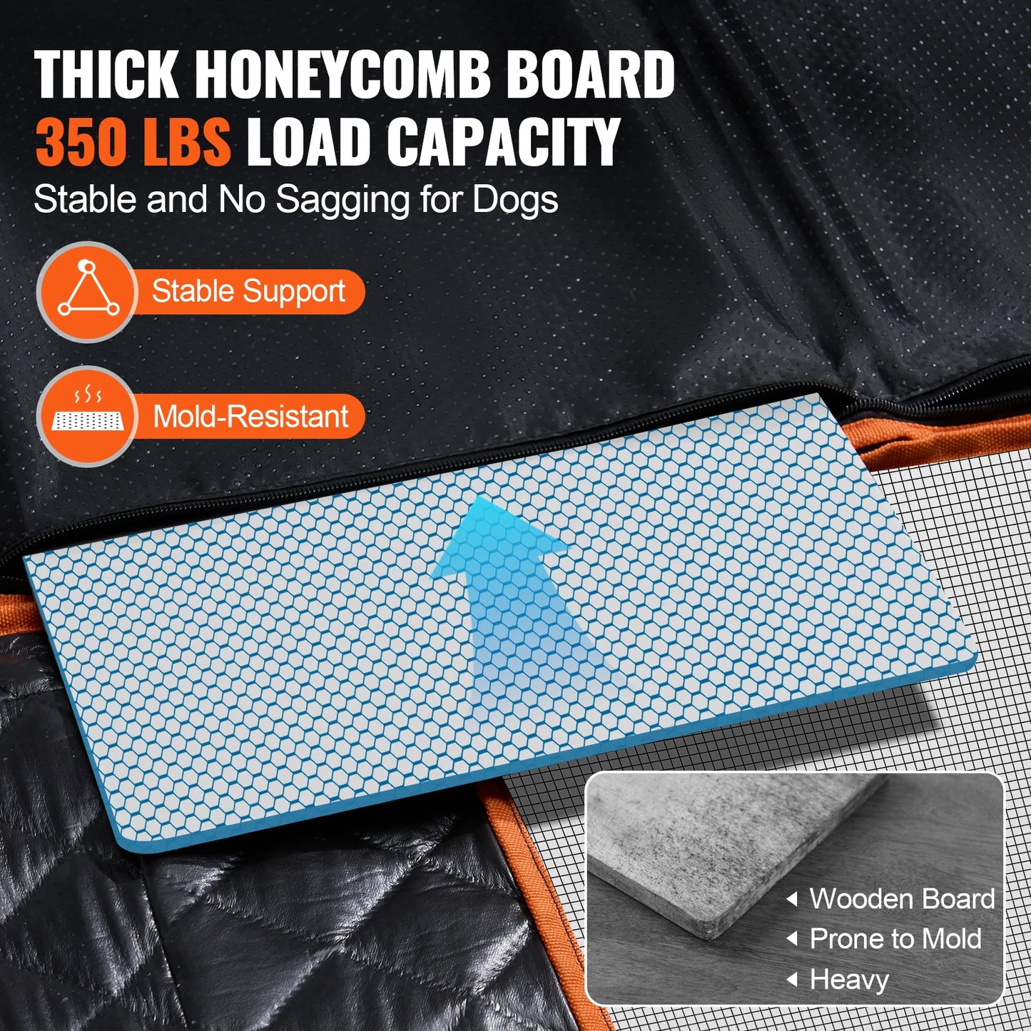 SucceBuy Back Seat Extender Dog Car Hammock With Mesh