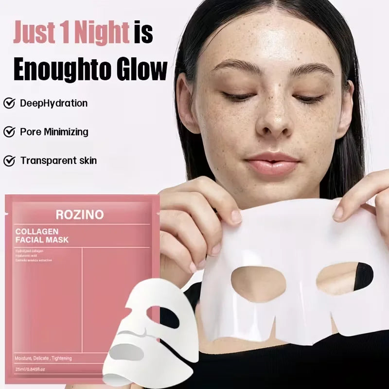 Intensive Bio Collagen Hydrating Facial Mask Set For Radiant Skin