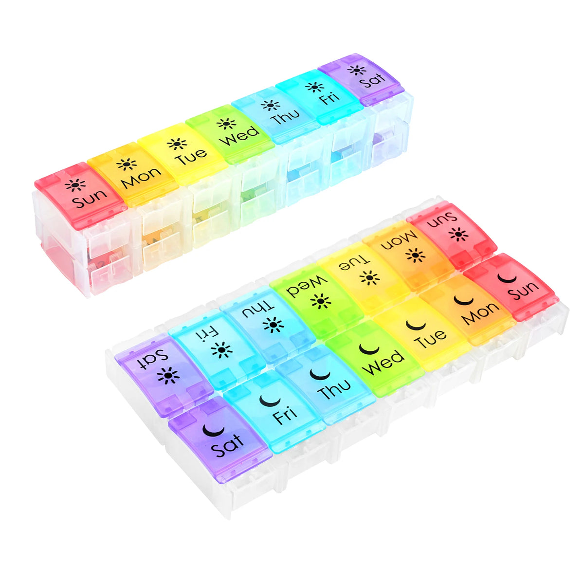 Portable Travel BPA Free Pill Case Waterproof Medicine Weekly Organizer