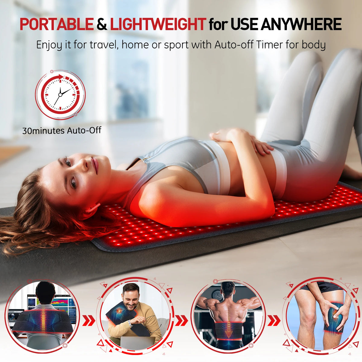 Astarexin Red Light Therapy Heating Pad Body Pain Relief Infrared